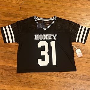 Forever 21 black crop Jersey Honey #31